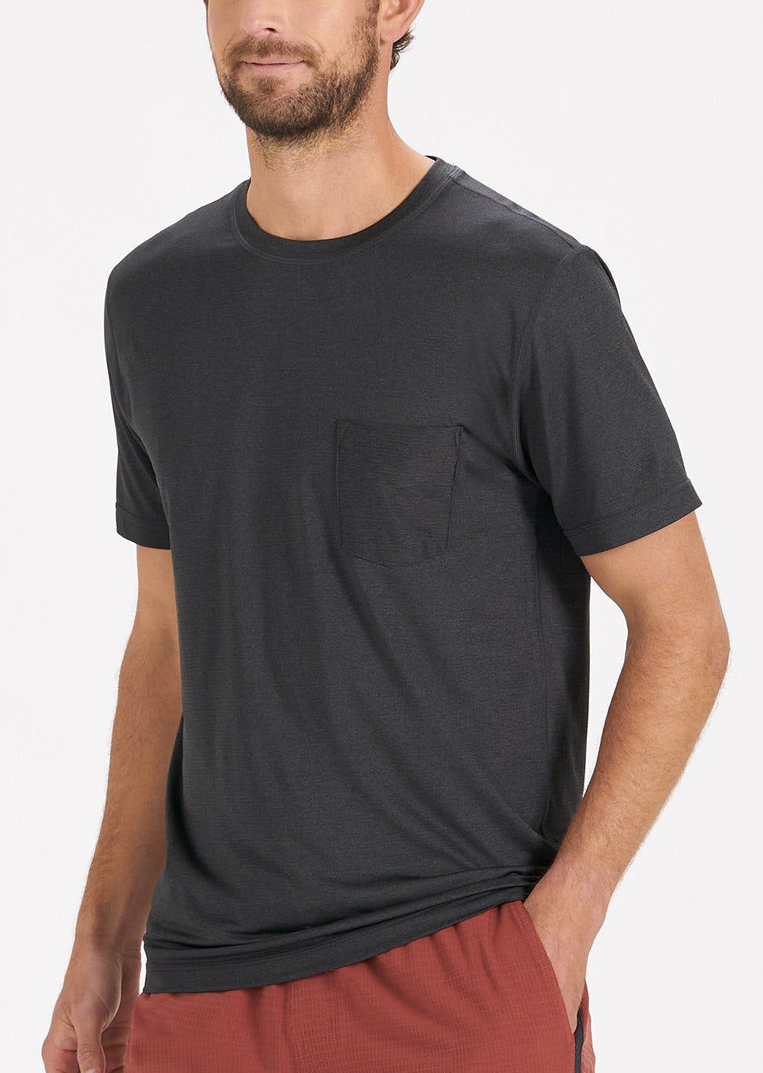 Vuori Men&#39;s Tradewind Performance T-Shirt Black Heather