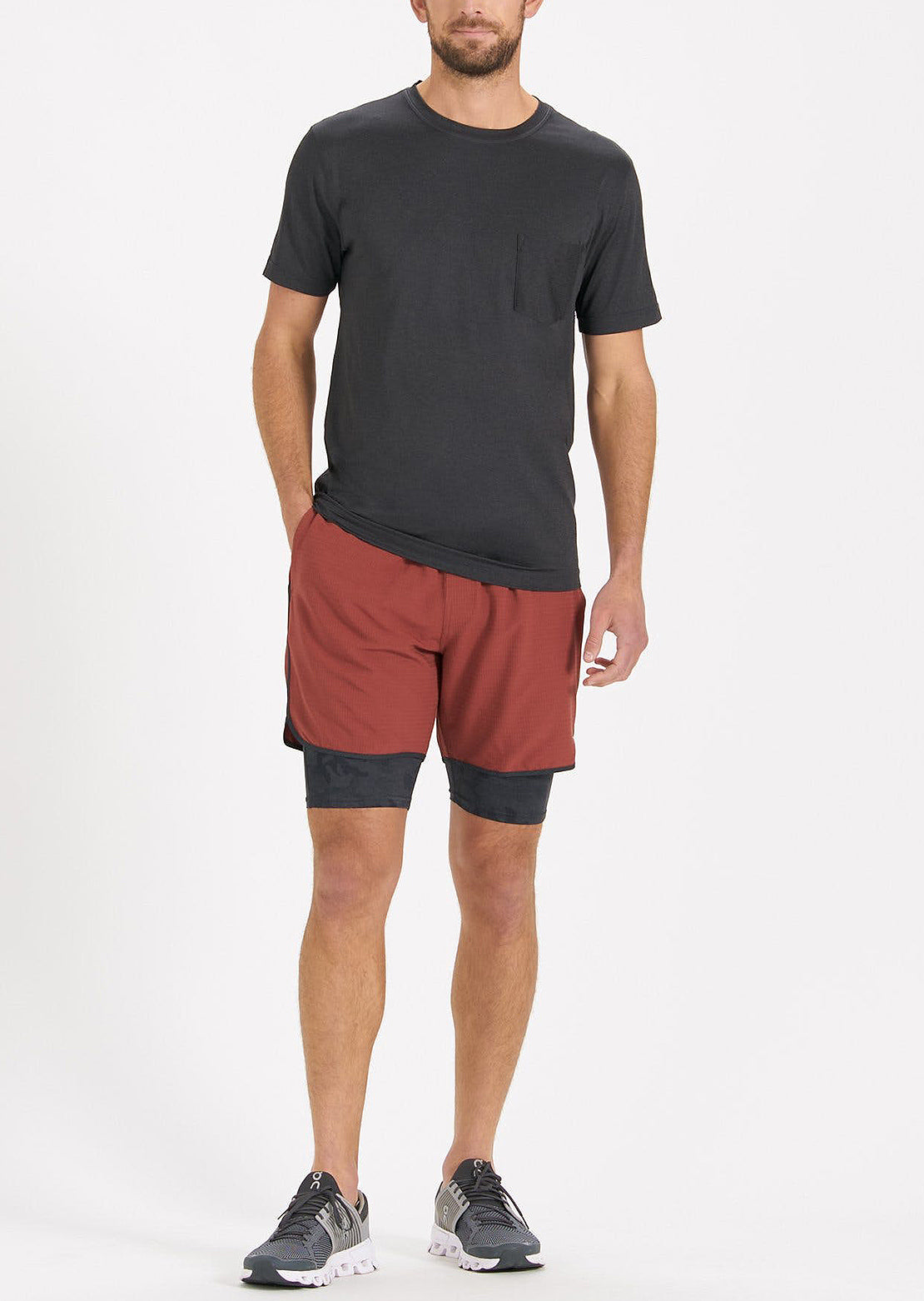 Vuori Men&#39;s Tradewind Performance T-Shirt Black Heather