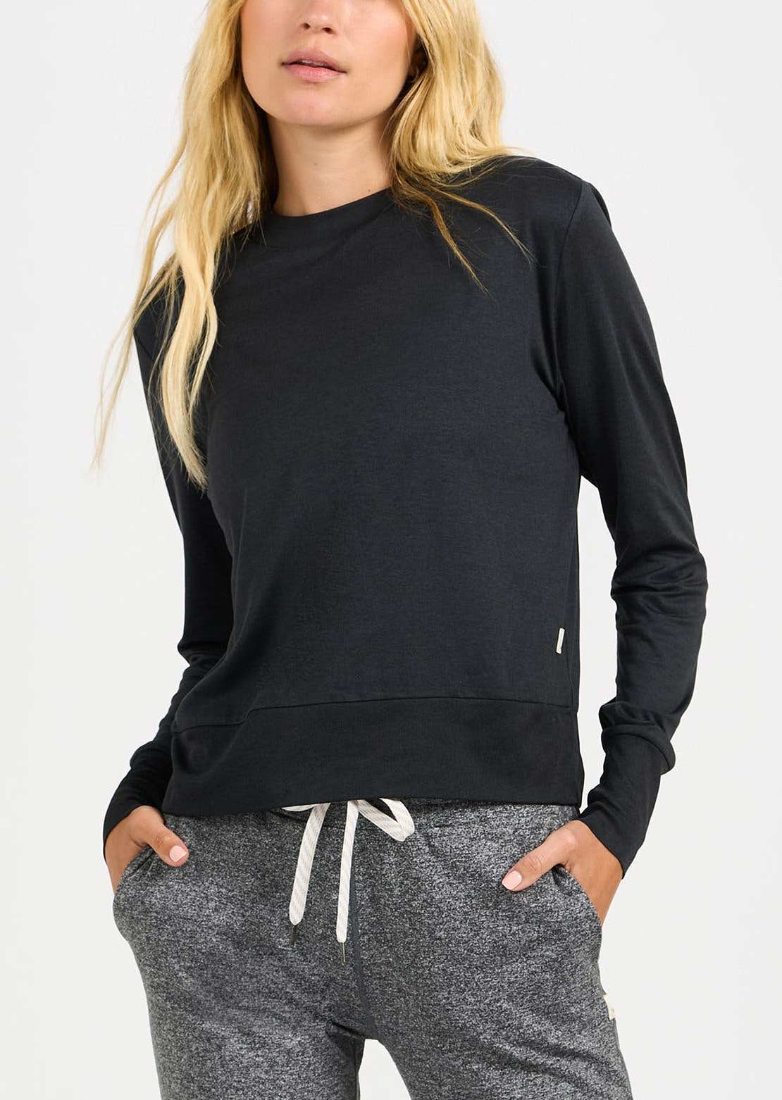 Vuori Women&#39;s Daydream Crewneck Black Heather