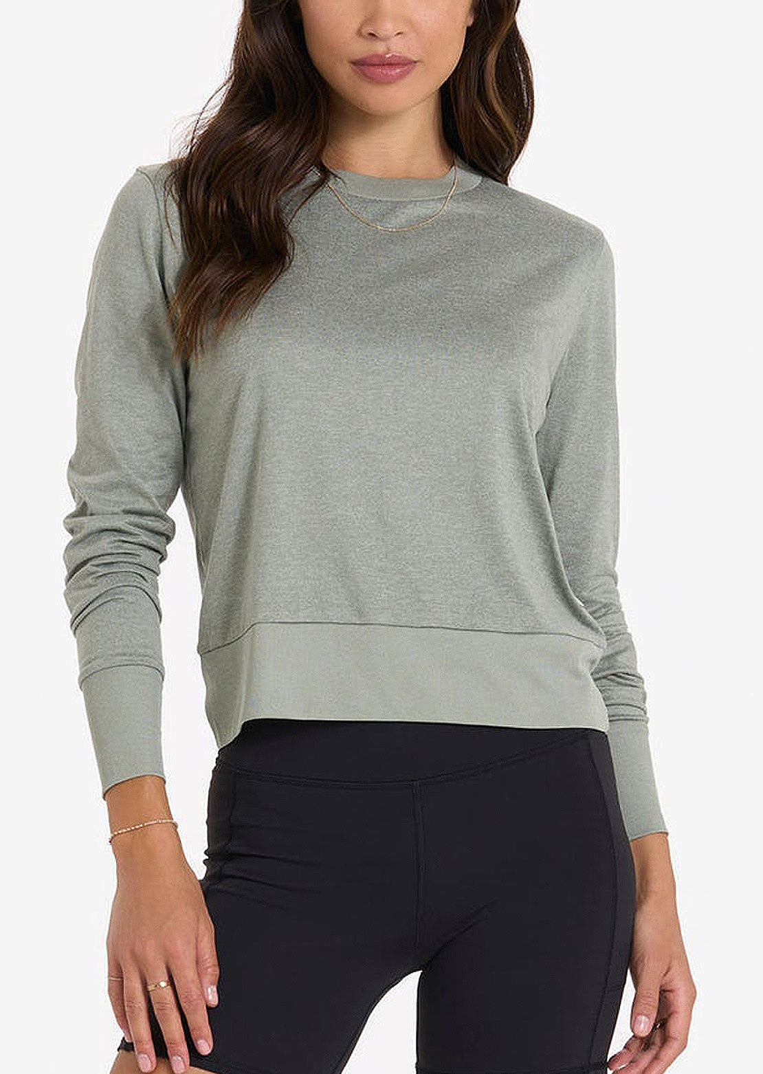 Vuori Women&#39;s Daydream Crewneck Eucalyptus Heather