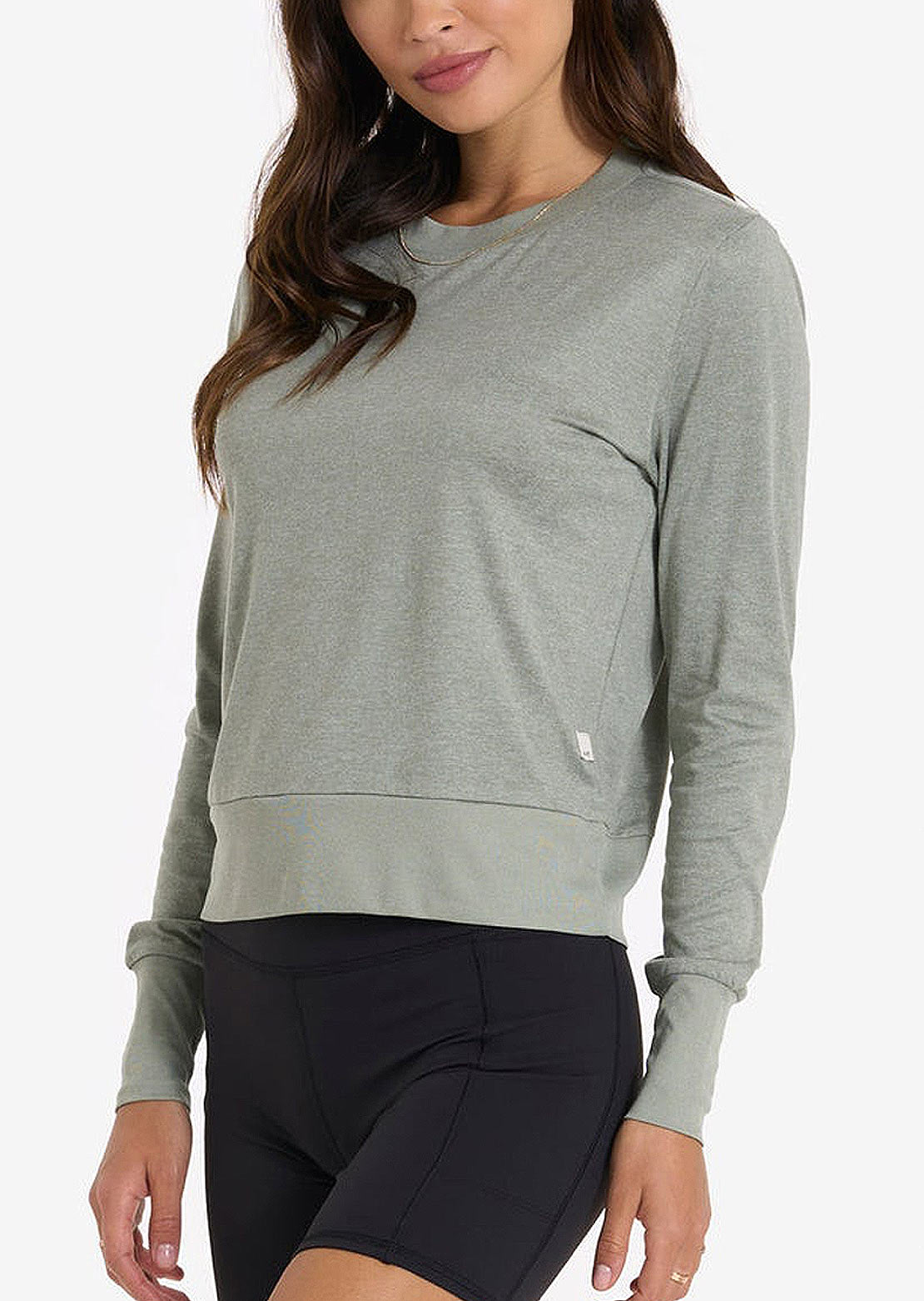 Vuori Women&#39;s Daydream Crewneck Eucalyptus Heather